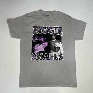 The Notorious Biggie Smalls Graphic T-shirt Men Small Gray Short Sleeve Music